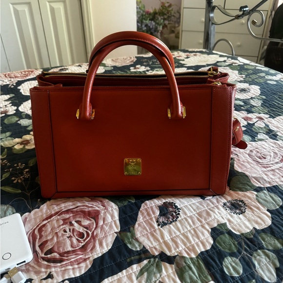 MCM Leather Satchel/ Crossbody Bag - Picture 2 of 16